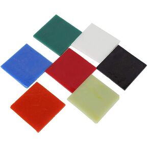 HEEPDD 7 Sheets/Pack End Cut Bullseye Glass Sampler Pack, Fusible Glass Pack 7 Assorted Colors End Cut Spectrum System 96 Glass Sampler Pack Glass Sheet Hand Made Decoration Tool