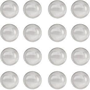 Tutuxio 100pcs 20mm Glass Dome Cabochons Clear Round Tiles, Transparent Half Round Flat Back Non-calibrated Round for DIY Crafts, Necklace Pendant, Jewelry Making