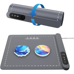 Resin Heating Mat with Timer,Graphene Silicone Heating Pad,15.7 x 14.6 Inches Resin Curing Machine,DIY Resin Supplies Kit