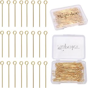 100pcs 50mm 14K Gold Filled Ball Head Pins DIY Crafts Beads Charms Earring Bracelet Jewelry Making Accessories Supplies
