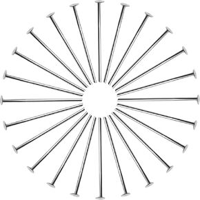 TOAOB 600pcs Jewelry Making Head Pins 1 Inch 21 Gauge Silver Alloy Wire Flat Head Pins Jewelry Findings for DIY Crafts Necklaces Bracelets Earrings Making