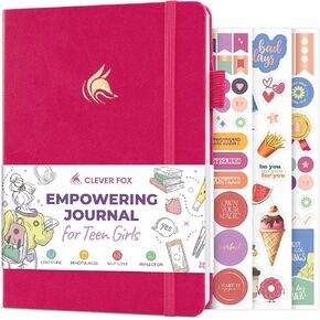 Clever Fox Empowering Journal for Teen Girls – Guided Self-Love Diary with Prompts – Gratitude & Manifestation Notebook, Teenage Gifts (Aquamarine)