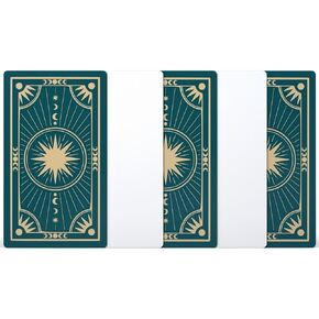 Blank Tarot Cards with Design on Back - Create Your Own DIY Oracle Cards - 80 Customizable Blank Tarot Oracle Cards to Write on - 2.75" x 4.75" (Black with Gold Foil Moon Design)