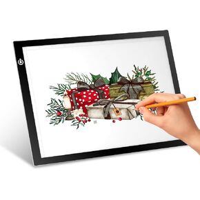Dimmable A4 LED Tracer Light Box Slim Light Pad, ME456® USB Power Drawing Copy Board Tattoo Tracing LED Light Table for Artists Designing, Animation, Sketching, Stenciling (Black)