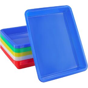 25 PCS Plastic Art Tray, Tray for Classroom, Colored Plastic Craft Tray for DIY Projects,Painting,Jewelry