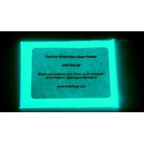 Glow in The Dark Pigment Powder - Neutral and Fluorescent Color for Art Painting, Fine Art, Nail Art Paint, and DIY Crafts - Long Lasting, 10+ Color Options - Neutral Aqua - (12 Grams)