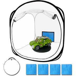Pop Up Paint Booth 17x17x17 Inch Portable Airbrush Spray Tent with Mesh Door and Mesh Window for Models, Furniture, Auto Parts and Other Items Painting Works