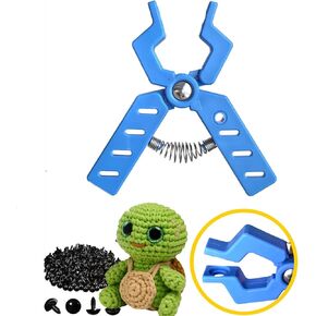 Safety Eye Tool Dolls Making Auxiliary Tool for Dolls Attaching Safety Eyes Pliers for Crocheting Safety Eyes Crochet Tools for Amigurumi Stuffed 5-30mm Animal Eyes Making Supplies Tool (Blue 1pcs)