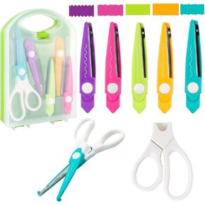5 Pairs Craft Scissors Decorative Edge, Scissors for Crafting, Craft Scissors, Zig Zag Scissors Assorted Paper Edger Pattern Scissors for Office, School, Scrapbook Paper Quilling