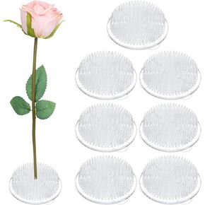 M METERXITY 12-Pack Plastic Flower Frog 2.76" Round Flower Pins Flower Frog Holder W Suction Cups Floral Frog for Arrangements Vase/Plant Decoration/Home Decor [Transparent, 1.2cm Pins]
