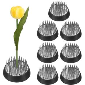 M meterxity 8-pack Flower Frog 1.3 "Round Steel Flower Pins Flower Frog Flower Flower Wranger W Rubber Base Floral Frog for الترتيبات المزهرية/الديكور النباتي/ديكور المنزل [1.1 سم]