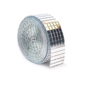 3000 Pieces Disco Ball Tiles Disco Mirror Tiles 5 mm X 5 mm Mosaic Square Glass Sticker for DIY Craft Decoration Self-Adhesive Mirror Mosaic Tiles Self Adhesive Disco Ball Mirrors Pieces (Silver)