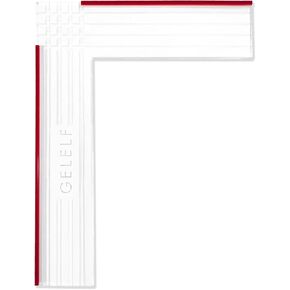 Paper Positioning Tool - Gel Plate Printing Placement Tool Paper Alignment Layering for Gel Printing Printmaking Card Making Supplies, L Square Ruler (Red, Small: 15 x 20 cm(6 x 8 in)) in Kuwait