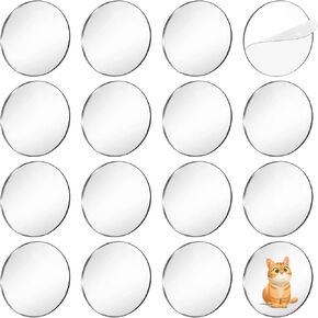 16pcs Acrylic Circle Blanks，Ornaments for Crafts 4 Inch Diy Christmas Ornaments，Clear Round Acrylic Ornament Blanks 0.08in thickness，Clear Acrylic Circle for Diy Decor Crafting Making Painting