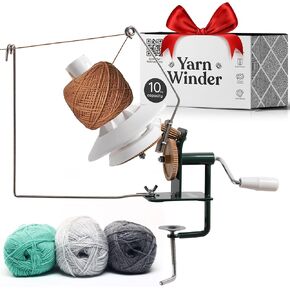 Large Capacity Yarn Ball Winder & Spinner. Hand-Operated Winder for Crocheting & Knitting, Supports 10 oz Yarn Capacity, Ideal for Crafters.