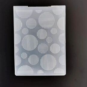 1PC Round Circle Background Embossing Folder for Card Making Floral DIY Plastic Scrapbooking Photo Album Card Paper DIY Craft Decoration Template Mold in Kuwait