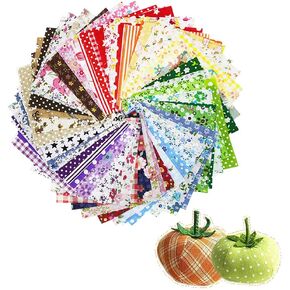 60 Pcs 4" x 4"(10cm x 10cm) Assorted Craft Fabric Bundle Squares Patchwork Fabric Sets for DIY Sewing Scrapbooking Quilting Dot Pattern