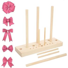 Bow Maker for Ribbon,Wooden Multi Size Adjustable Wreath Bow Maker Tool Bow Tie Maker with Wooden Board Sticks for Making Bows DIY Crafts Party Decorations
