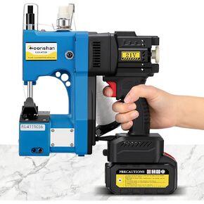 Cordless Bag Closer Machine, Adjustable Speed Industrial Bag Closing Machine Bag Sewing Machine Automatic Thread Cutting Machine for Packing Woven Bags Non-Woven Fabrics Leather GS8-073D