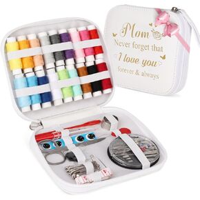 Coquimbo Sewing Kit Mothers Day Gifts for Mom Her Women Mother, Sewing kit Small Portable Sewing Supplies Accessories with Carrying Case Includes Thread, Needle, Scissors, Measure Tape, Thimble