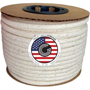 1/4" Cotton Piping Cord, Size 2 (46 yds) Made in USA Natural