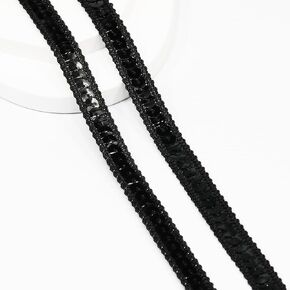 Length12 Yards，Wide 12mm/0.47 inch Sky Blue Sequin Ribbon Trim,for Sewing DIY Crafts Costume Home Decorative (Sky Blue)