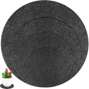 Kisangel 20pcs Plant Coasters Round Plant Felt Pads Absorbent Plant Mats Planter Bottom Saucers for Indoor Floor Protector
