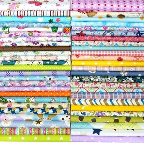 حزم نسيج قطنية 100 ٪ 50pcs 8 "× 8" لحرف اللحف إمدادات الحرف اليدوية لوازم اللحف Supplies مربعات الأزهار الأزهار النسيج لخياطة خياطة DIY المبتدئين المبتدئين