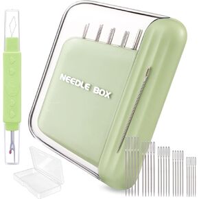 3 Pack Portable Travel Magnetic Sewing Needles Case with 5 Sizes 30 PCS Sewing Sharp Needles Hand Quilting Needles,Embroidery Needles Magnetic Needle Holder for Hand Sewing Art Crafts Repair