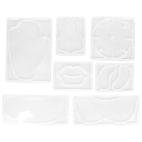 Sonew DIY Mask Set, Reusable Mask Patch, Eye Mask/Neck Mask/Nose Mask/Lip Mask/Chest Mask/Hand Mask DIY Patch Tray Plates