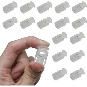 100PCS Plastic Clear Cord Locks for Drawstring ，Cord Locks for Clothing, Shoes, and Rope，Shoelaces Drawstrings Paracord Bags Clothing, and More,Cordlock Stoppers for Drawstrings, Bags & More.