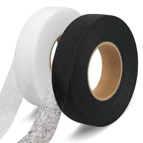 140 Yards Stitch Witchery Hemming Tape, 1 inch Iron Hemming Tape, 2 Rolls Iron on Tape for Hemming,Hem Tape No Sewing No Iron Tape, Fusible Tape Adhesive Wonder Web for Curtain, Pants, Clothes