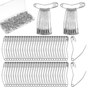 200PCS Quilting Safety Pins Curved, 1.5 Inch Quilt Basting Pins Curved Plated Steel Quilting Pin Bent Sewing Safety Pins for Quilting Knitting Sewing Crafting