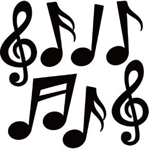 Boao 40 Pcs Music Notes Cutouts Music Party Decorations Musical Notes Silhouette Wall Decor for Rock Roll Concert 50's Theme Birthday 2025 Party Baby Shower Back to School Bulletin Board Craft