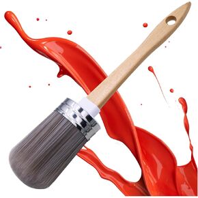 Round Chalk Paint Brush for Furniture Paint Painting Wax, 2 Inches Washable Reusable DIY Painting Wall Paint Stencil Wood Stain Brush