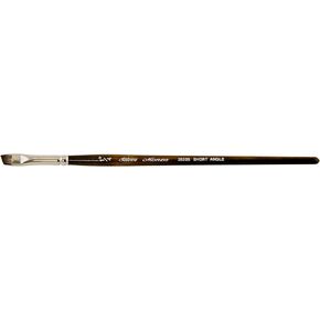 Silver Brush Limited 2633S Monza Angle Brush, Oil, Acrylic, and Watercolor Brush, Short Handle, Size 1/8"