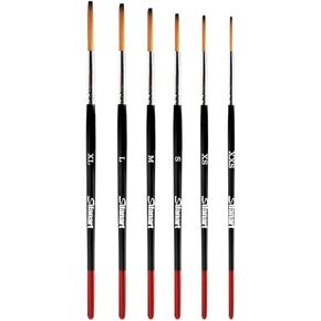 Lettering Quill Brushes, 6 pcs Lettering Brushes for Sign Painting, Professional Pinstriping Brush Sign Painting Brushes Pinstripe Brush Striping Brush ， Paint Brush Size XL, L, M, S, XS, XXS