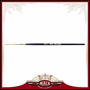 Andrew Mack The Virus Scrolling Script Pinstriping Brush Size 1 Series 444 with Specially Blended Golden Taklon, 1" Length Out