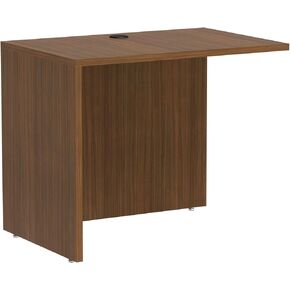 Alera VA353624WA Valencia Series 35 in. x 23-5/8 in. x 29-1/2 in. Reversible Return/Bridge Shell - Modern Walnut