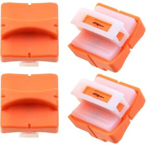 4pcs 2.5x2.5x2.4cm قطع الورق الشفرة إعادة ملء الورق البرتقالي بديل القطع قطع الغيار لقطعة الورق القاطع