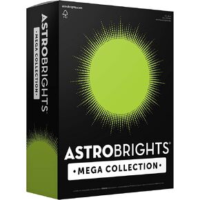 Astrobrights Mega Collection, Colored Paper, Bright Green, 625 Sheets, 24 lb/89 gsm, 8.5" x 11" - MORE SHEETS! (91622)