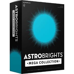 Astrobrights Mega Collection, Colored Paper, Bright Blue, 625 Sheets, 24 lb/89 gsm, 8.5" x 11" - MORE SHEETS! (91621)