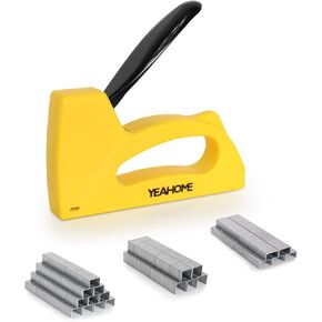 YEAHOME Light Duty Staple Gun, Upholstery Staple Gun with 2000 pcs JT 21 Staples 1/4, 5/16, 3/8 inch, Stapler Gun for Wood, Crafts, DIY, Decoration, Fabric