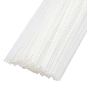 BENECREAT 150Pcs 11.2inch Hot Melt Resin Strips, 2mm Wide White Thermal Glue Strips for Book Binding Repair Hot Melt Binding Machine, 1mm Thick