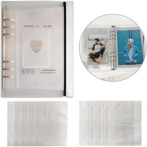 1PCS A5 صور ملصقات منظم ، تخزين عرض ملصق الصور ، 2 جيوب مختلفة الحجم ، قابلة لإعادة الاستخدام