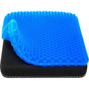 Gel Seat Cushion, Cooling seat Cushion (Super Large & Thick), Breathable Honeycomb Design Absorbs Pressure Points Seat Cushion, Gel Cushion for Office Chair, Home Car seat Cushion for Wheelchair