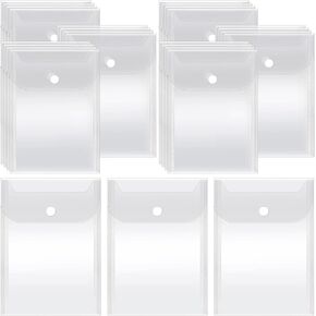 Vmiapxo 40 Pack Stamp and Die Storage Pockets, Reusable Small Plastic Envelopes Waterproof Sticker Organizer Receipt Holder Photo Storage Folders (3" x 5")