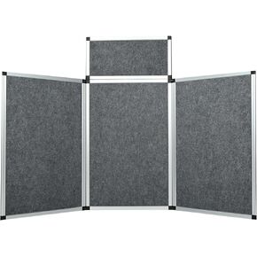 3+1 Panel Trade Show Presentation Board 70.8“ x 35.4" Folding Panel Table Top Display Tri Fold Display Board Grey Single Sided Tabletop Display 4 Panels (Grey)