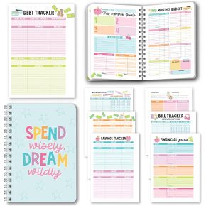 Colorful Monthly Budget Planner 2025-2026 - Financial Planner Organizer Budget Book Planner, 2025 Budget Planner And Monthly Bill Organizer, Bill Book Organizer, Bill Tracker Notebook, Budgeting Book