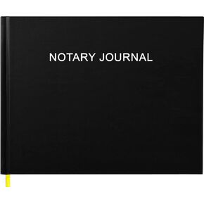 Tuun Fuplan Notary Journal Log Book - Notary Public Journal of Notarial Acts - Notary Supplies with Privacy Guard– Horizontal, 378 Record Entries, 128 Numbered Pages, Hardcover, 10x7″, Black